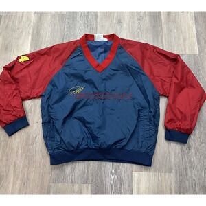 Vtg 90s Jeff Gordon #24 Nascar Winners Circle Blue and Red Pullover Jacket Sz M